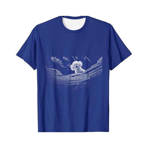 Funny Quote Print T-Shirt for Men Blue1 XXXXL