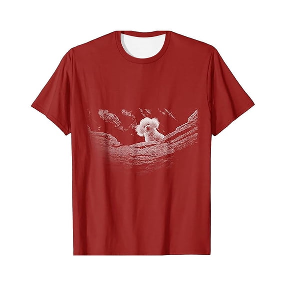 Funny Quote Print T-Shirt for Men Red1 XS