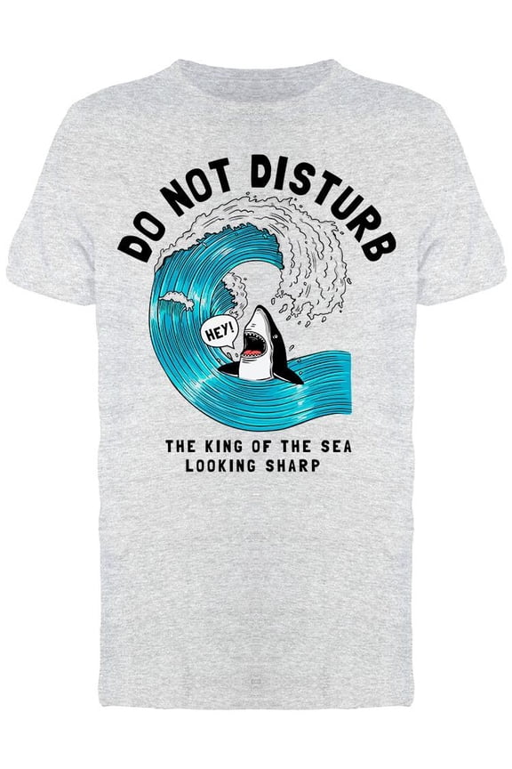 Funny Quote Shark And Wave T-Shirt Men -Image by Shutterstock, Male Large