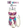 thumbnail image 1 of Funny Quotes No Drama Llama Removable Living Room Wall Decoration Sticker | 20" x 41" Vinyl Kids Bedroom Llama Decal Design Home Art Multicolored Alpaca Zoo Animal Decor Adhesive Wall Decal Sticker, 1 of 5