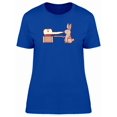 thumbnail image 1 of Funny Rabbit Eating An Apple Tee Women's -Image by Shutterstock, 1 of 1