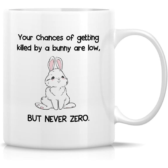 Funny Rabbit Lover Mug - Bunny Lover Mug - 11 Oz Ceramic Coffee or Tea Cups - Cute, Sarcastic, Easter, Birthday gift for Rabbit Owner, Rabbit Lover, Her, Women, Friends, Coworkers, Sister