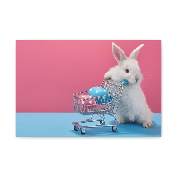 Funny Rabbit Silly Rabbit Inside Wall Art Ready to Hang Unframed