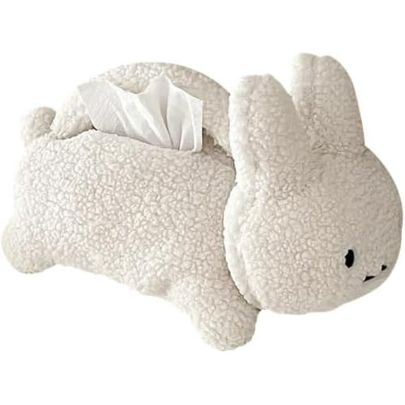 Funny Rabbit Tissue Box with Lifting Handle Cute Bunny Napkin Holder ...