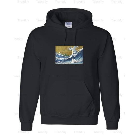 Funny Rabbit Wave Japanese Art Parody Hoodie M3083096, Up to Size 5XL