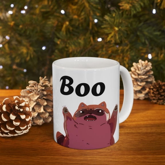 Funny Rac Ceramic Mug, Cute Animal Coffee Cup, Playful Tea Time Drinkware, Quirky Gift Animal Lovers, Charm Morning Beverage Holder.jpg