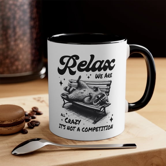 Funny RacC1oon Coffee Mug, Crazy TR1AS1H Panda Gift