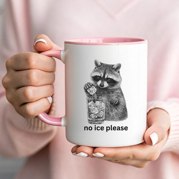 Funny RacC1oon Coffee Mug No Ice Please Animal Cup SarC1Astic RacC1oon Gift Cute TR1AS1H Panda Mug Funny Animal Lover Gift