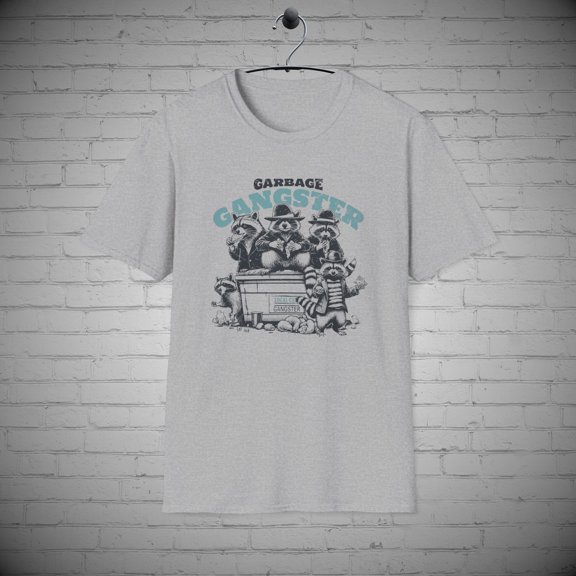 Funny Raccoon Gangster t-Shirt, Garbage Gang tee, Raccoon Lover Gift