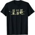 thumbnail image 1 of Funny Raccoon Music Band Electric Acoustic Guitar Racoons T-Shirt, 1 of 5