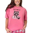 thumbnail image 1 of Funny Raccoon T-Shirt, Novelty Animal Art Tee, Clever Raccoon Holding Brain Design, Unique Graphic Humor Shirt, Trendy Casual Wear, Crunchberry Comfort Colors T-Shirt, Small, 1 of 1