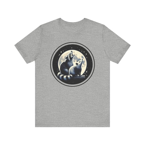 Funny Raccoon and Opossum Howling at the Moon T-Shirt, Nature Gift T Shirt,