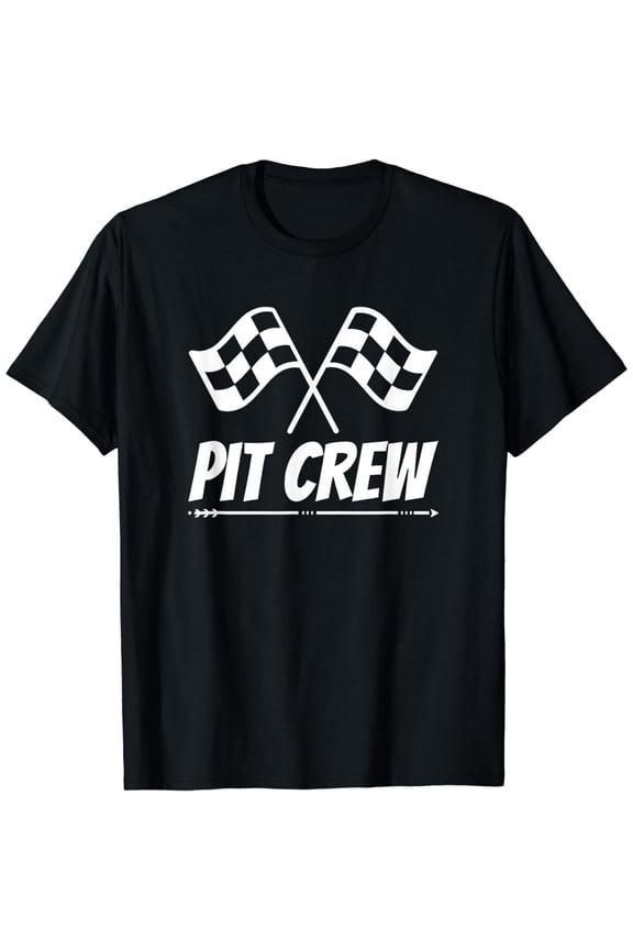 Funny Race Track Pit Crew Racing Mechanic Car Parties T-Shirt