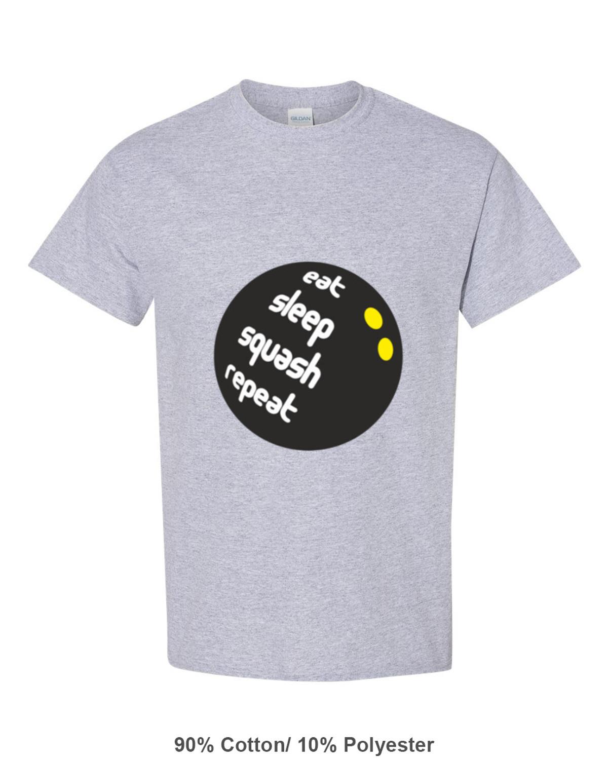 Stupid Racket Funny Racket Sport Player And Athlete Eat Sleep Squash Repeat Unisex T ...