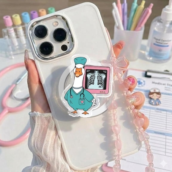 Funny Radiology Goose Magnetic Phone Grip, Cute X-Ray Tech Goose Phone Holder, Radiologic Technologist Gift, Medical Goose Grip, Doctor Gift