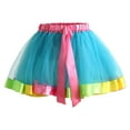 thumbnail image 1 of Funny Rainbow Color Tutu Skirts Mesh Layered Tulle Ballet Skirt Colorful Festival Party A-line Skirt Prom Costume, 1 of 4