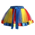 thumbnail image 1 of Funny Rainbow Color Tutu Skirts Mesh Layered Tulle Ballet Skirt Colorful Festival Party A-line Skirt Prom Costume, 1 of 4