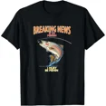 thumbnail image 1 of Funny Rainbow Trout Fishing Graphic Gift for Fisherman Dad Men Unisex Short Sleeve Novelty T-Shirt, 1 of 6