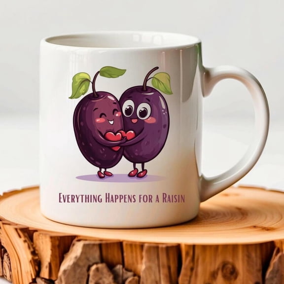 Funny Raisin Pun Coffee Mug Sarstic Quote Gift.