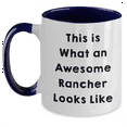 thumbnail image 1 of Funny Rancher Gifts from Friends to Graduation Awesome Two Tone Coffee Mug, This Is What An Awesome Rancher Looks Like, Unique Gifts for Men, Women, Family, 1 of 4