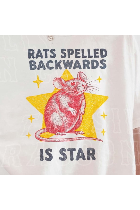 Funny Rat Shirt Rats Spelled Backwards Is Star Meme Tee Unisex Weirdcore Graphic Tshirt Ge