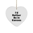 thumbnail image 1 of Funny I'd Rather Be in Kansas Heart Ornament | Unique Christmas Unique Gifts from Kansas | Kansas Lover Heart Ornament | Sarcastic Kansas Gifts for Kansan | Kansas Gifts for Christmas, 1 of 1