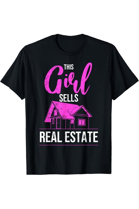 Funny Real Estate Agent Gift | Best Women Female Realtor T-ShirtMen and women, Black T-shirt, size: Extra large