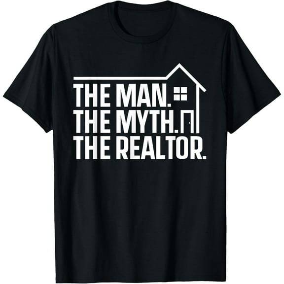Funny Real Estate Design For Realtor Men Real Estate Agent T-ShirtMen and women, Black T-shirt, size: Extra large