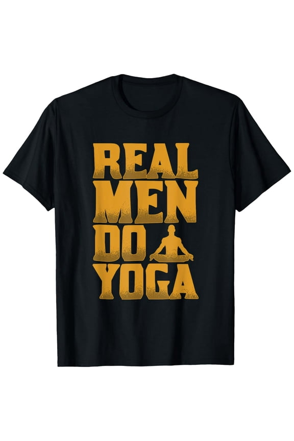 Funny Real Men Do Yoga Gift for Men Short Sleeve Graphic T-Shirt