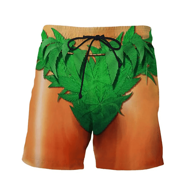 Funny Realistic Briefs Pattern Beach Shorts Fashion Trend Summer 3D Printed Swim Trunks Loose Catch Eyes Quick Dry Short Pants