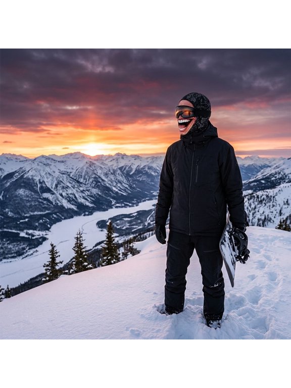 Funny Realistic Face Ski Mask, 3D Printed Balaclava Full Face Mask, Head & Neck Cover for Skiing Snowboarding Winter Outdoor Costume Party