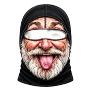 Funny Realistic Face Ski Mask, Old Man Face Design,Breathable Stretch Fabric Full Coverage Winter Face Cover for Skiing and Snowboarding