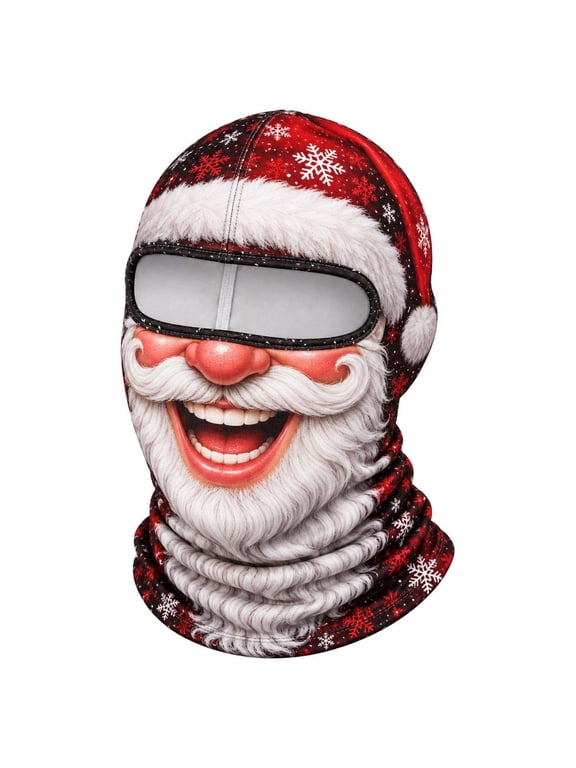 Funny Realistic Face Ski Mask for Men,Breathable Stretch Balaclava Funny Ski Mask with Open Eye Area,Winter Face Mask for Ski & Snowboard