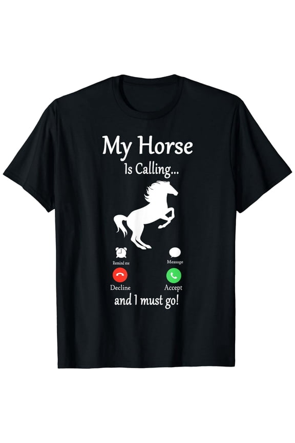Funny Rearing Horse Call Screen Equestrian Gift for Women Men Casual Short Sleeve Tee Shirt