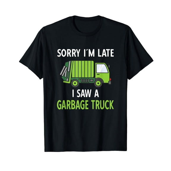 Funny Recycling Garbage Truck Watching Fan Graphic Tee for Men Women Short Sleeve