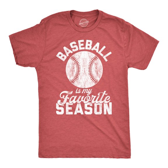 Funny Red Baseball Graphic T-Shirt for Summer Sports Enthusiasts