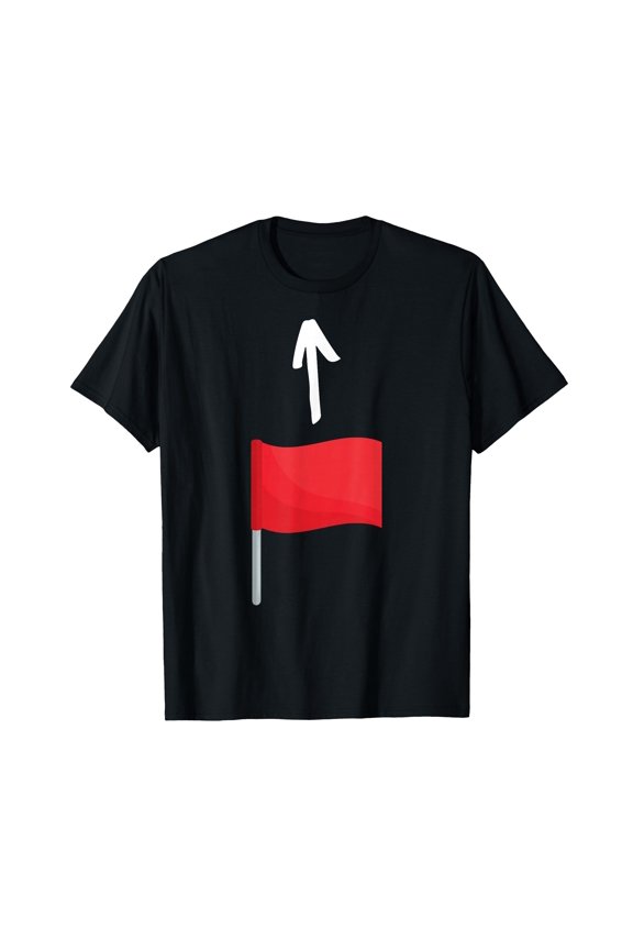 Funny Red Flag Arrow Graphic T-Shirt for Clever Conversation