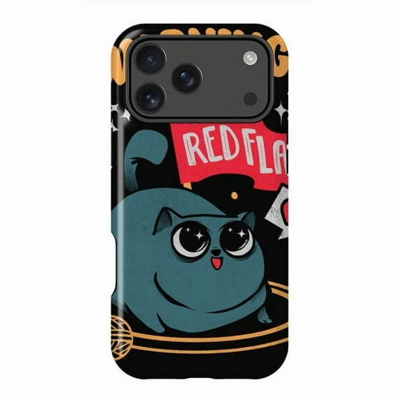 Funny Red Flag Quote Modern Typography Case for iPhone 17 16 15 14 13 12 11 Pro Max