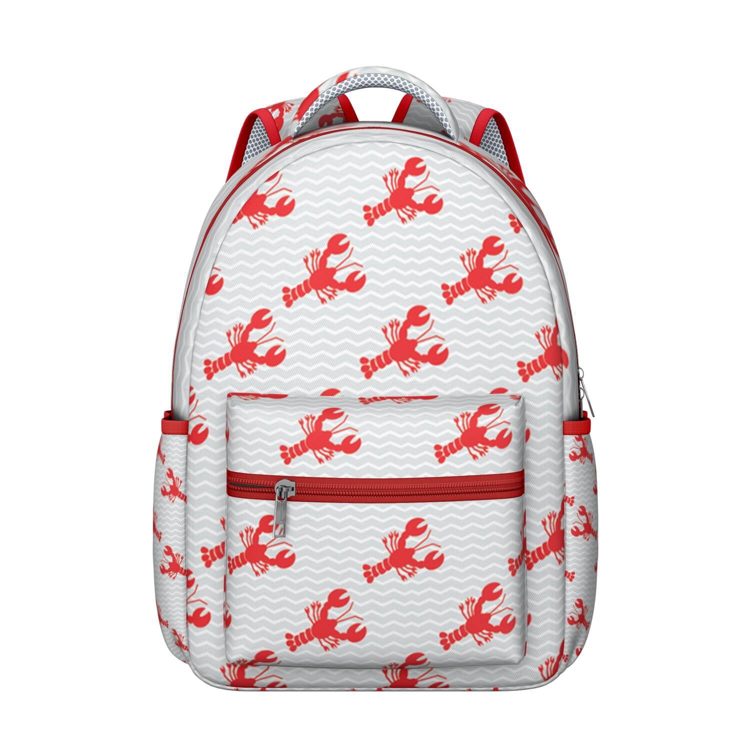 Funny Red Lobster Student Backpack Waterproof Scratch-Resistant School ...