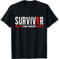 thumbnail image 1 of Funny Red Ribbon Brain Attack Awareness Stroke Survivor T-Shirt, 1 of 4