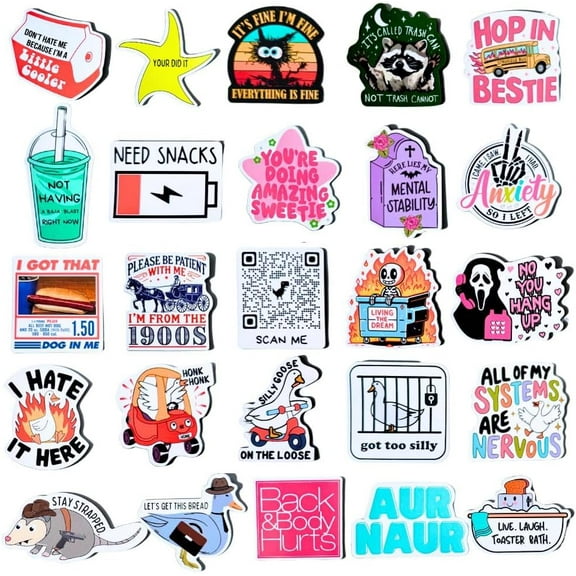 Funny Refrigerator 30PC Set Strong Magnets Cool Home Kitchen Styling Cute Accessories Fun Meme Office Decoration Small Fridge Locker Art Great Gift Idea Unique Aesthetic Magnetic Pieces