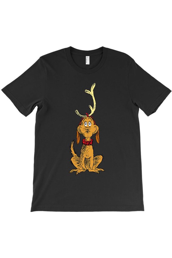 Funny Reindeer Dog Max Christmas Holiday Animation Graphic H7866 Unisex T-Shirt, Up to 5XL Available