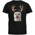 thumbnail image 1 of Funny Reindeer Dog Ugly Christmas Sweater Black Youth T-Shirt, 1 of 1