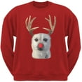 thumbnail image 1 of Funny Reindeer Dog Ugly Christmas Sweater Red Sweatshirt, 1 of 1