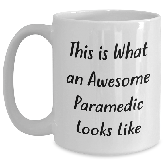 Funny Rescue Worker Gifts from Family to Awesome Rescue Workers on Graduation, White Coffee Mug with Quote 'This Is What An Awesome Rescue Worker Looks Like'