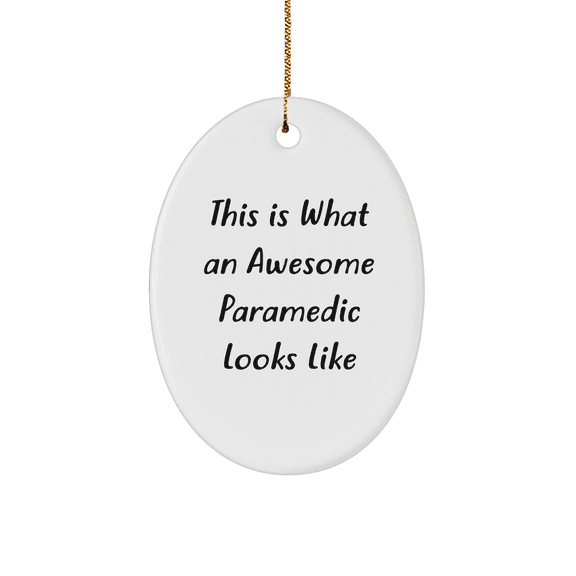 Funny Rescue Worker Gifts from Men to Awesome Rescue Workers This Is What An Awesome Rescue Worker Looks Like Oval Ornament for Christmas
