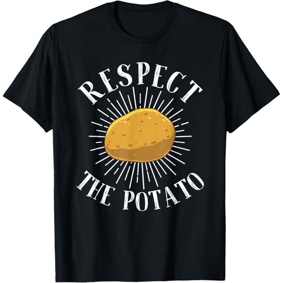 Funny Respect The Potato Gift Men Cute Root Vegetable Lovers T-Shirt