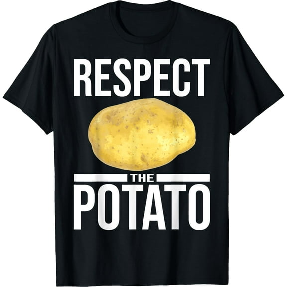 Funny Respect The Potato Gift Men Cute Root Vegetable Lovers T-Shirt