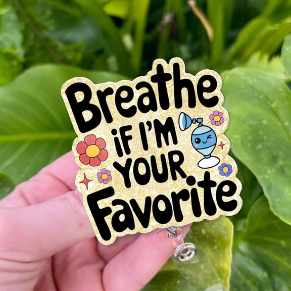 Funny Respiratory Badge Reel: Oxygen Tank, Nurse/RT Gift