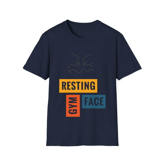 Funny Resting Gym Face Men Women Novelty Vintage T-shirt